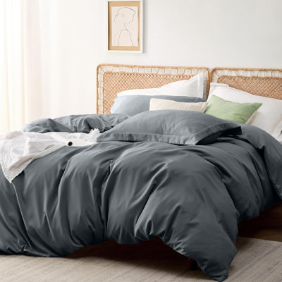 Onorino Luxury 4-Piece Dyed Duvet Set with Pillowcases or Fitted sheet (4 in 1)