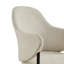 Fauteuil Liptak en tissu beige avec pieds noirs - ensemble de 1