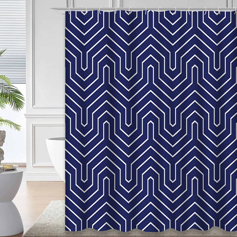 Rideau de douche Indigo Blue Art, L 72 po x l 84 po