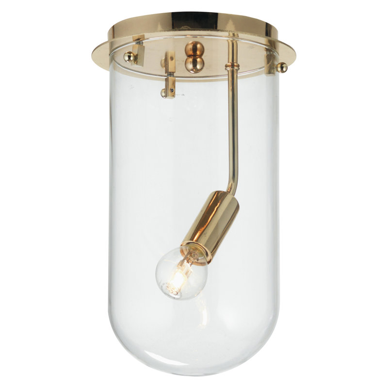 Shreveport Glass Flush Mount, Gold