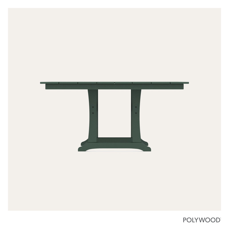 Nautical Trestle 59" Dining Table, Green