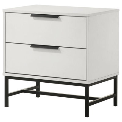 Sonora 2-Drawer Nightstand Bedside Table White