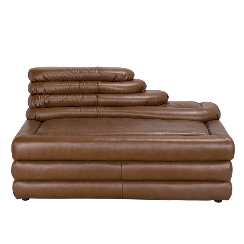Bandera Sofa, Cl, Roche Tan Leather, Right Hand Facing