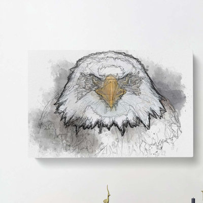 Bald Eagle Bird in Abstract - Wrapped Canvas