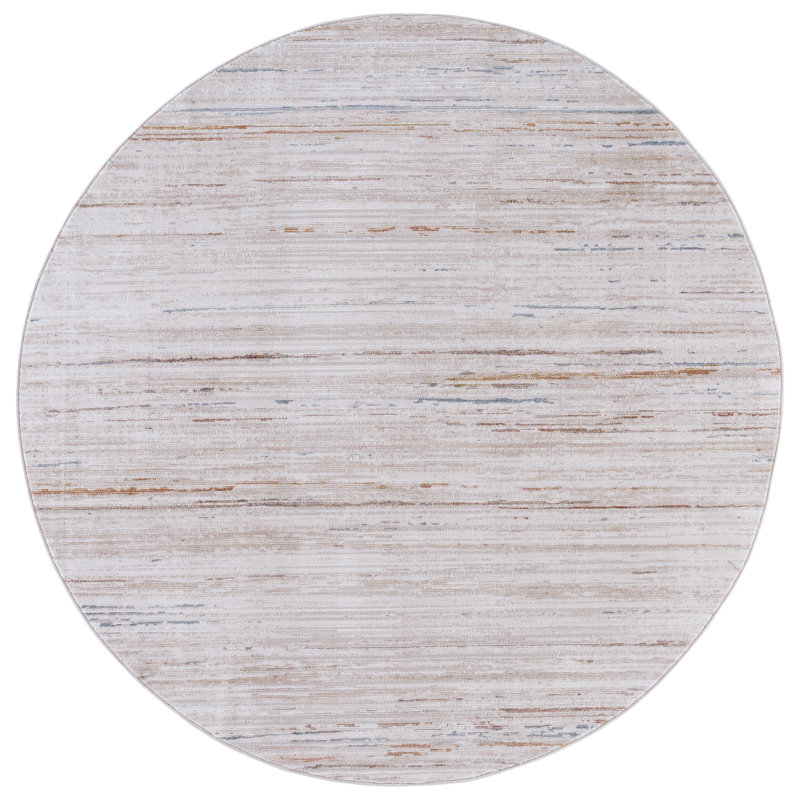 Ellwood Modern 208 Performance Abstract Rug, Round 6'5"