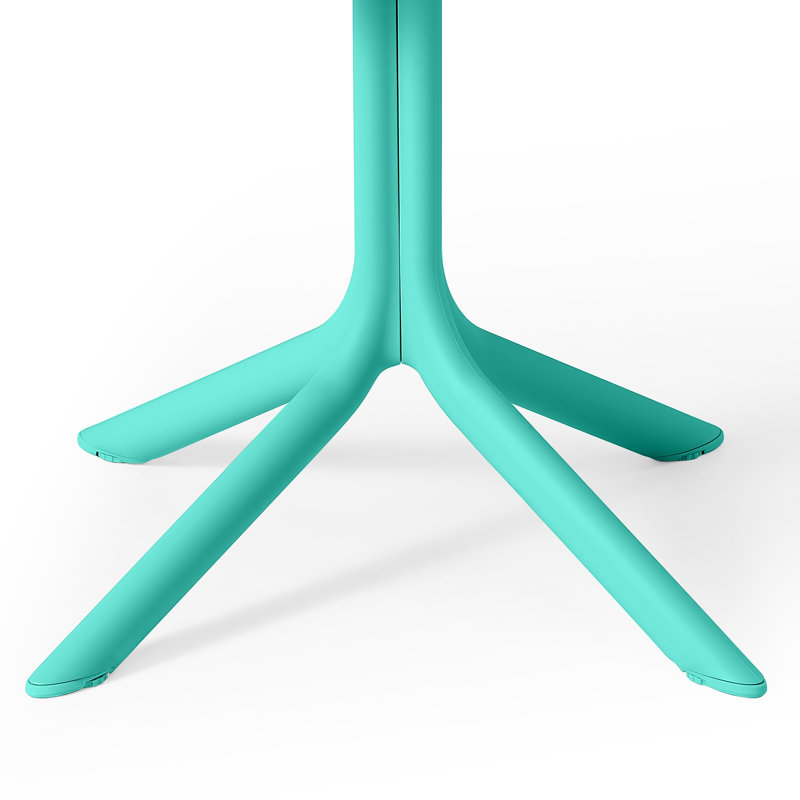 31.5" Outdoor Square Dining Table, Turquoise