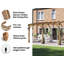 Dunster House Wooden Lean To Pergola Kit Wall Mounted Garden Plant Frame Leviathan-116479794
