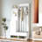 Versatile Hall Tree with Cushioned Bench and Multiple Storage Options-643261606