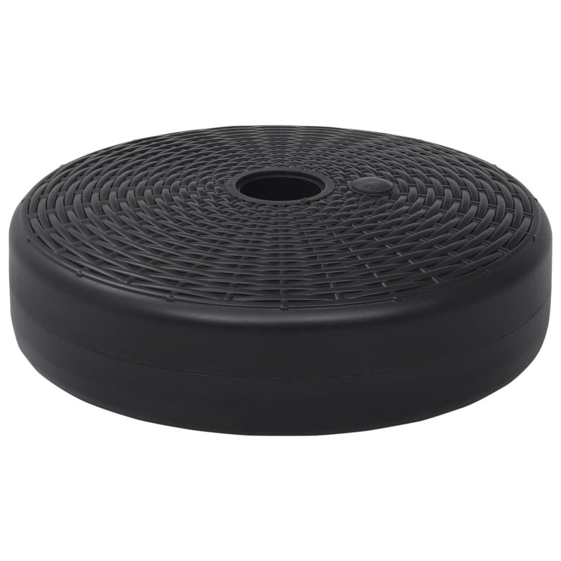 Support de parasol de patio extérieur en PEHD noir
