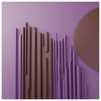 Tapisserie murale sculpture mauve brun - Sculpture