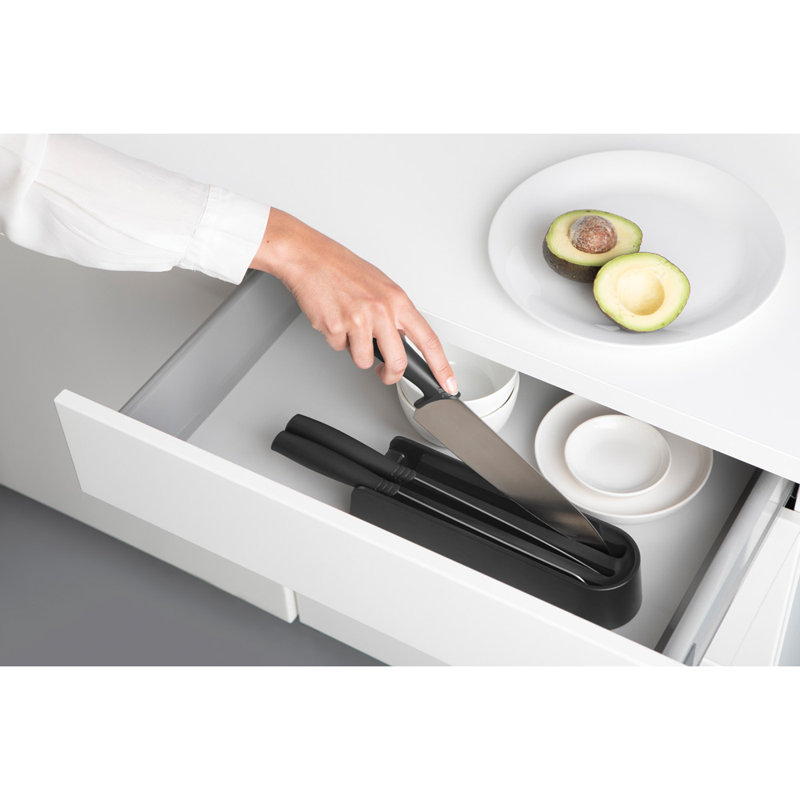 Tasty+ In-Drawer Knife Organizer plus 3 knives