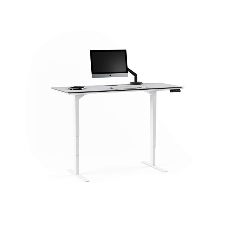 Centro Height Adjustable Computer Desk, 24.75" H x 60" W x 24" D