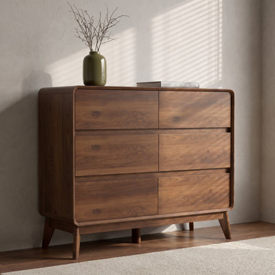 6 Drawer MCM Dresser for Bedroom, 42.2-Inch Wide