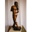 Statue abstraite et géométrique de belles femmes nues tenant une drapée en bronze 22 po x 18 po x H 49 po