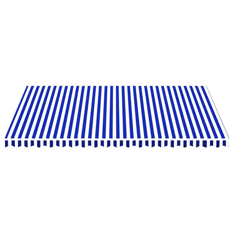 Awning Top Sunshade Canvas , 500cm W x 350cm D, Blue/White