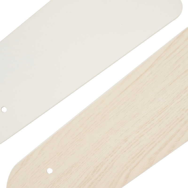 42" 5 - Blade Small Room Ceiling Fan with LED Light in White, White/Light Yellow Wood