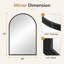 Miroir mural de salle de bain 51 x 76 cm avec cadre en métal, noir-1412992306-1413225047