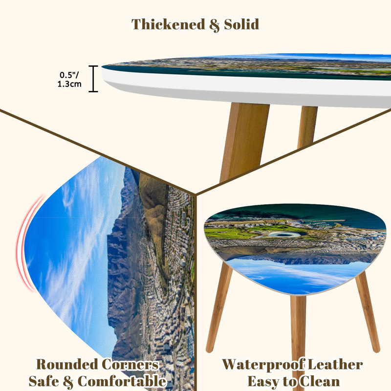 Ensemble de 2 tables basses gigognes Triangle