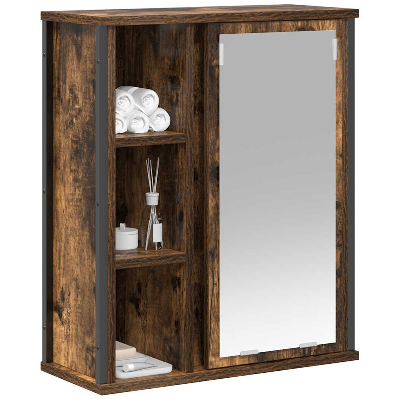 Bathroom Cabinet, Smoked Oak