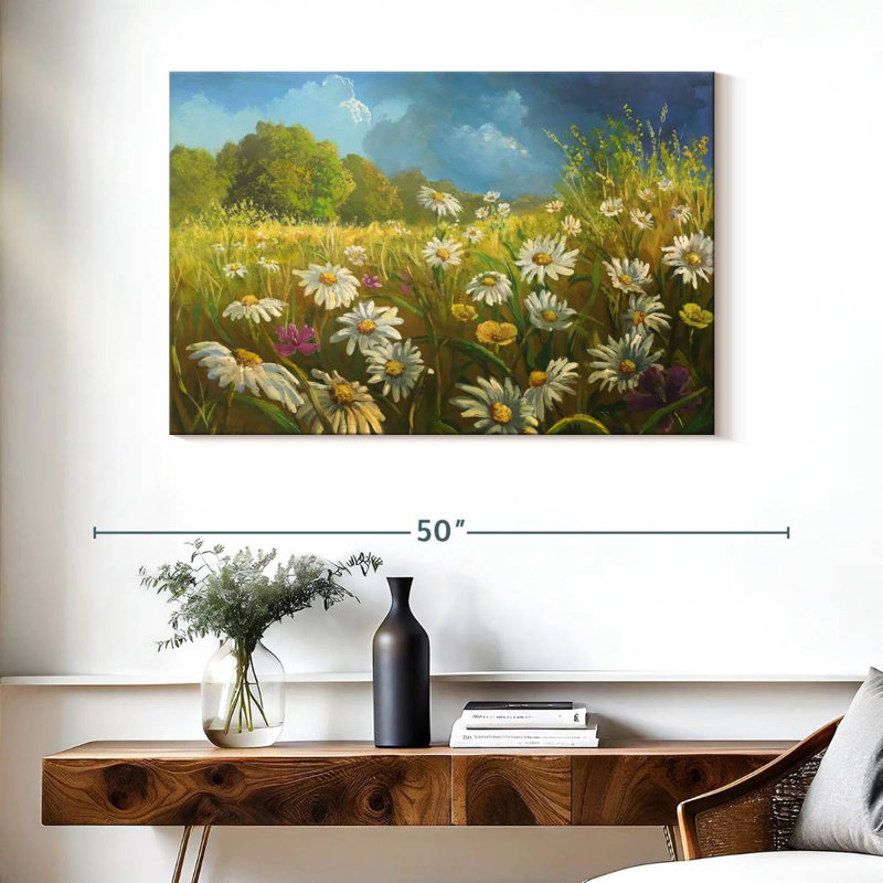 Champ de fleurs d'Alvord en été, H 26 po x l 39 po