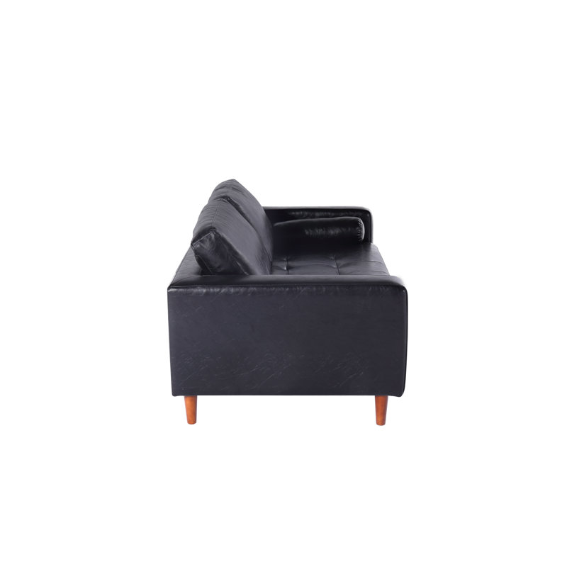 Causeuse en cuir Cosmic Bastimentos, Cuir véritable noir