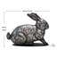 Statue de lapin en acier inoxydable