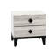 Table de chevet pour chambre à coucher avec tiroirs et poignées