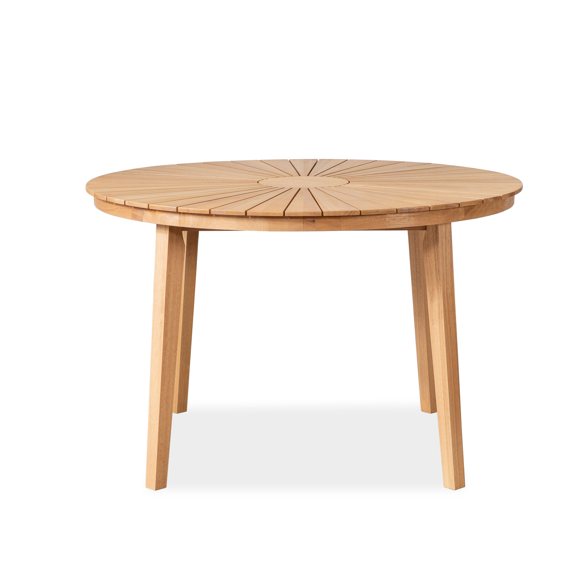 Dani Solid Wood Round Patio Dining Table