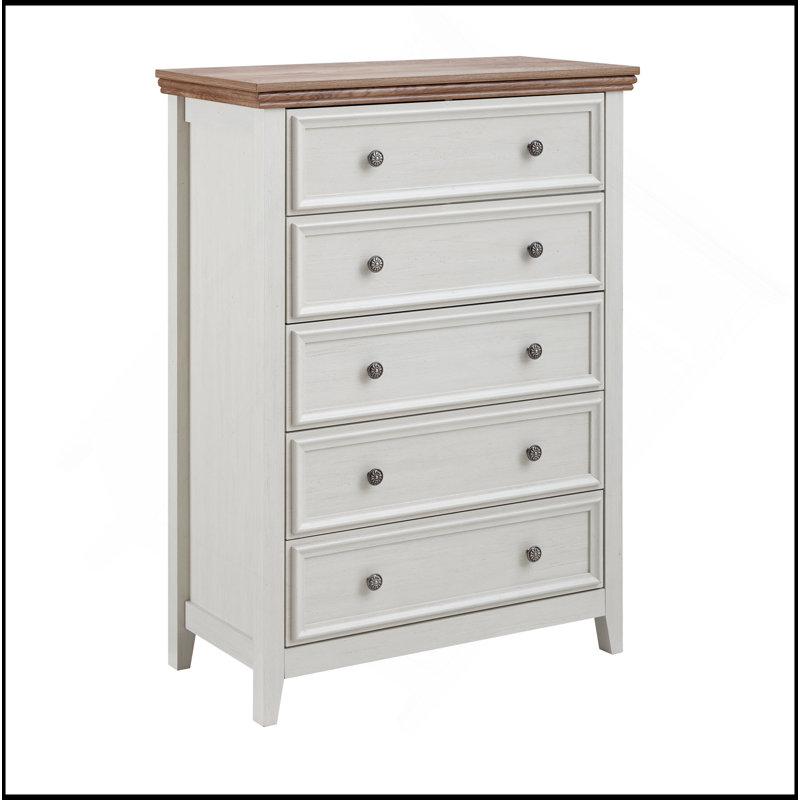 Commode moderne à 5 tiroirs, commode à tiroirs et rangement pour vêtements, armoire de rangement pour le salon, rangement pour commode de ferme BEIGE