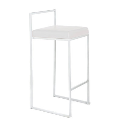 Dominic Upholstered Counter Stool with Metal Frame