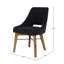 Chaise courbée Claxton - gris graphite / pacane chaude-130615972