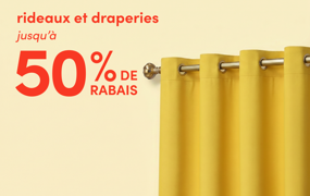 rideaux et draperies en solde