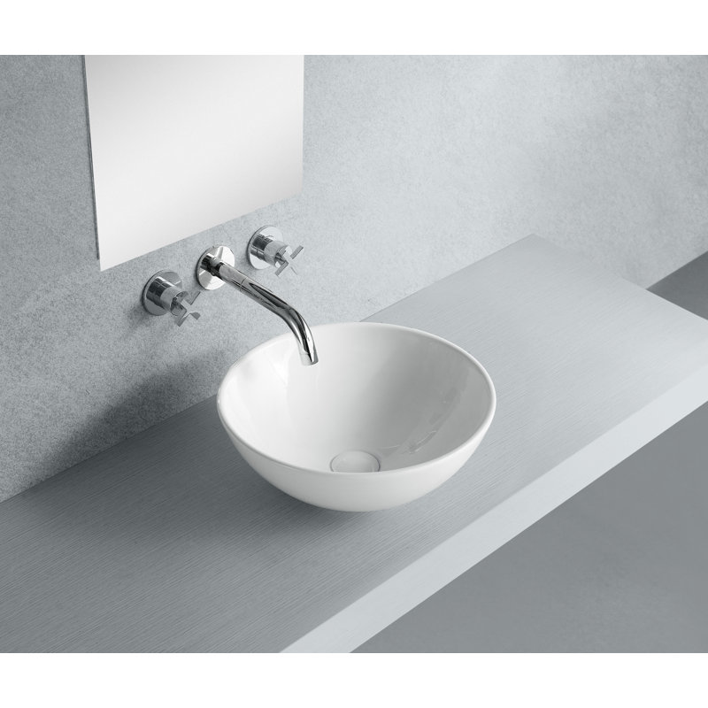 Serene Ceramic Circular Vessel Bathroom Sink