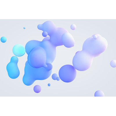 Holographic Floating Liquid - Wrapped Canvas Print