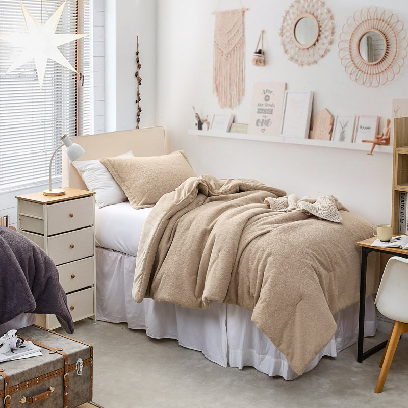You Feel Me - Coma Inducer Oversized Comforter Set, Édredon simple extra long + 1 taie décorative st, Tanné