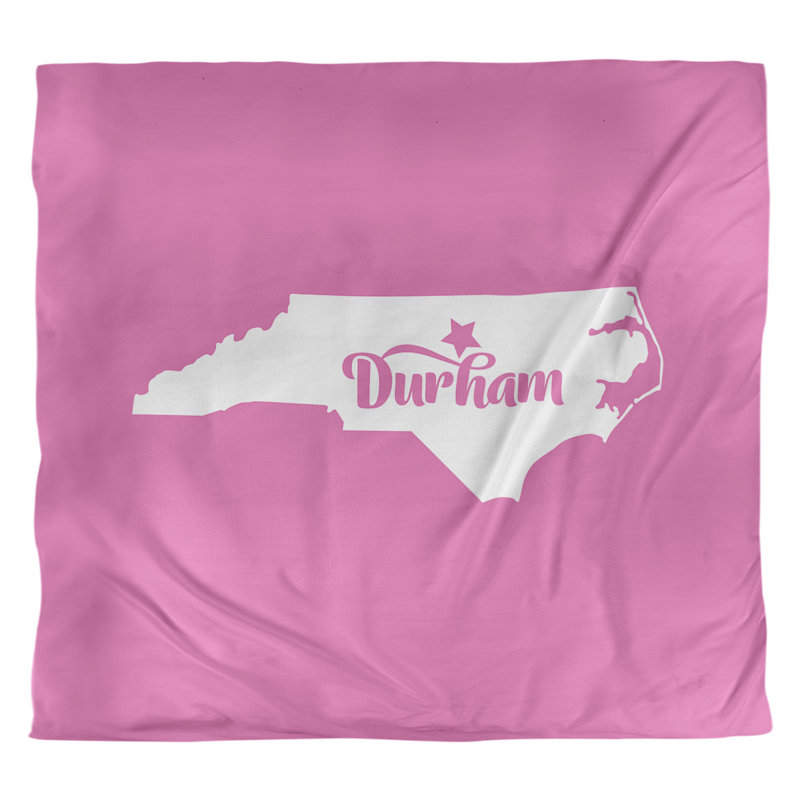 Housse de couette de caroline du nord durham, Housse de couette pour grand lit, Microfibre, Rose