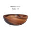 Bols de service en bois d'acacia, bol de service pour fruits ou salades, bol simple (P 3,9 po x H 2,4 po)