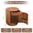 Modern Organic Polygon End Table with Drawer & Cabinet Storage, Warm Walnut Finish, Pre-assembled