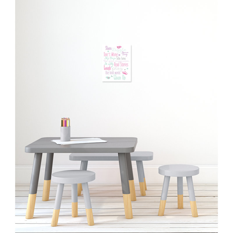 Art sur toile, filles, H 14 po x l 11 po x P 1,5 po