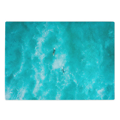 Tempered Glass Surfers in Brazil Chopping Board