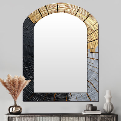 «Golden Roots», miroir mural asymétrique traditionnel
