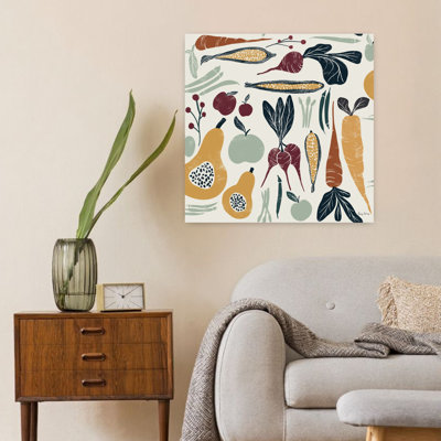 Contemporary Harvest Lettering Pattern Va With Apple Apples Art