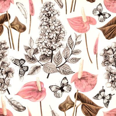 Ady Peel & Stick Floral Roll