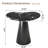 22" Granite Top End Table, Black