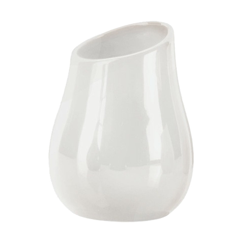 Kelemen Ceramic / Porcelain Toothbrush Holder, White