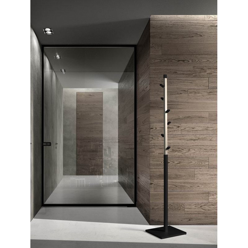 Belgica Freestanding 6 - Hook Coat Rack, Black