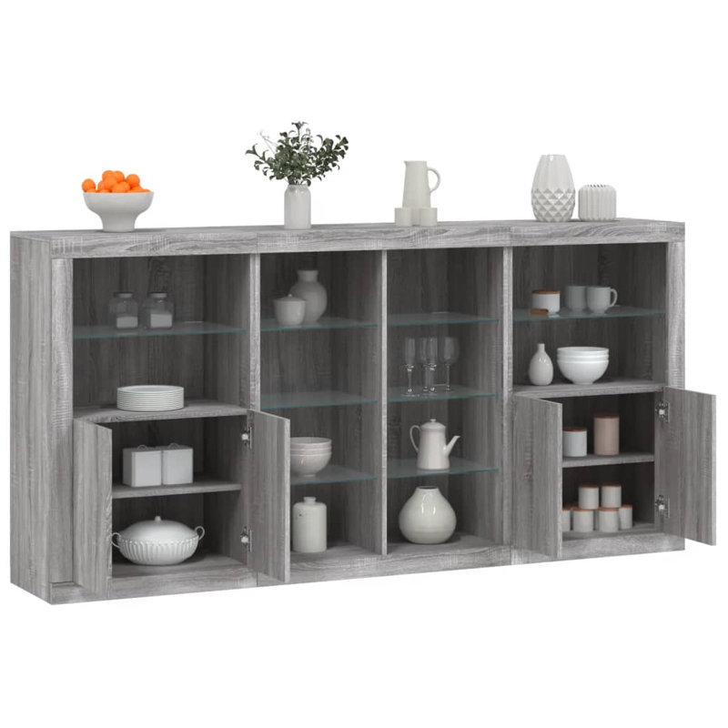 Badhir 202cm Sideboard, Grey Sonoma
