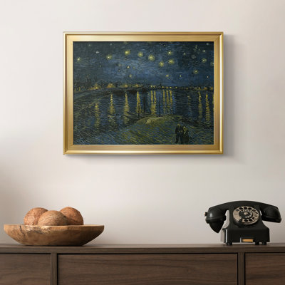 Starry Night Over the Rhône-Vincent van Gogh-Framed Gallery Wrapped Canvas-1888