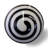 Set of Eight Black And White Ceramic And Metal Drawer Pull Knobs