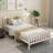 Wood Sleigh Bed Twin Bed Frame-1138060352